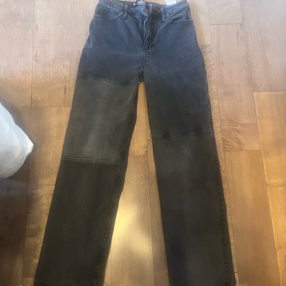 Hollister Black and Gray Ultra High-Rise Jeans
